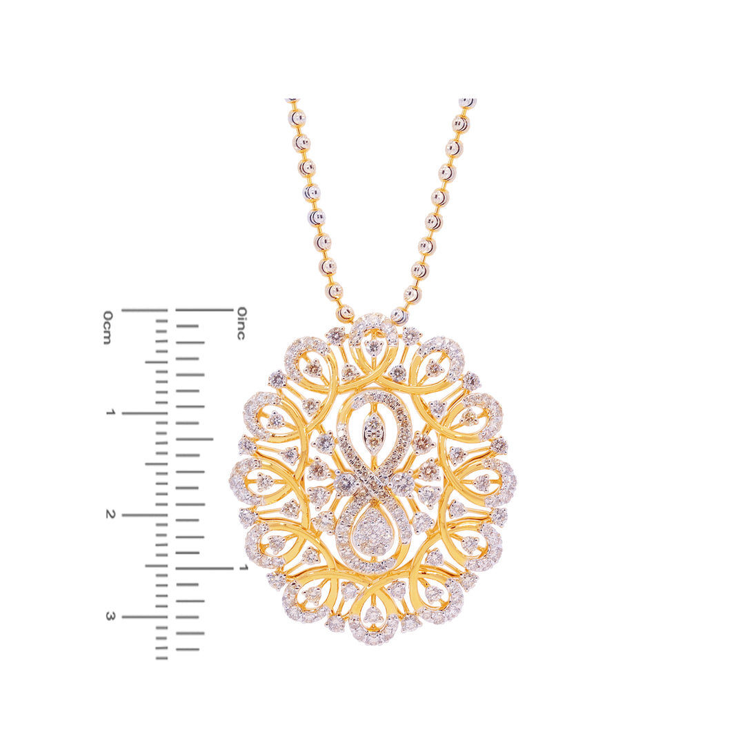 4.45Ct VS/GHI Diamond Pendant Set in 18K Gold