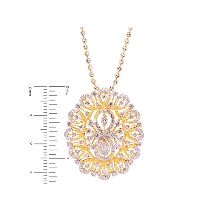 4.45Ct VS/GHI Diamond Pendant Set in 18K Gold