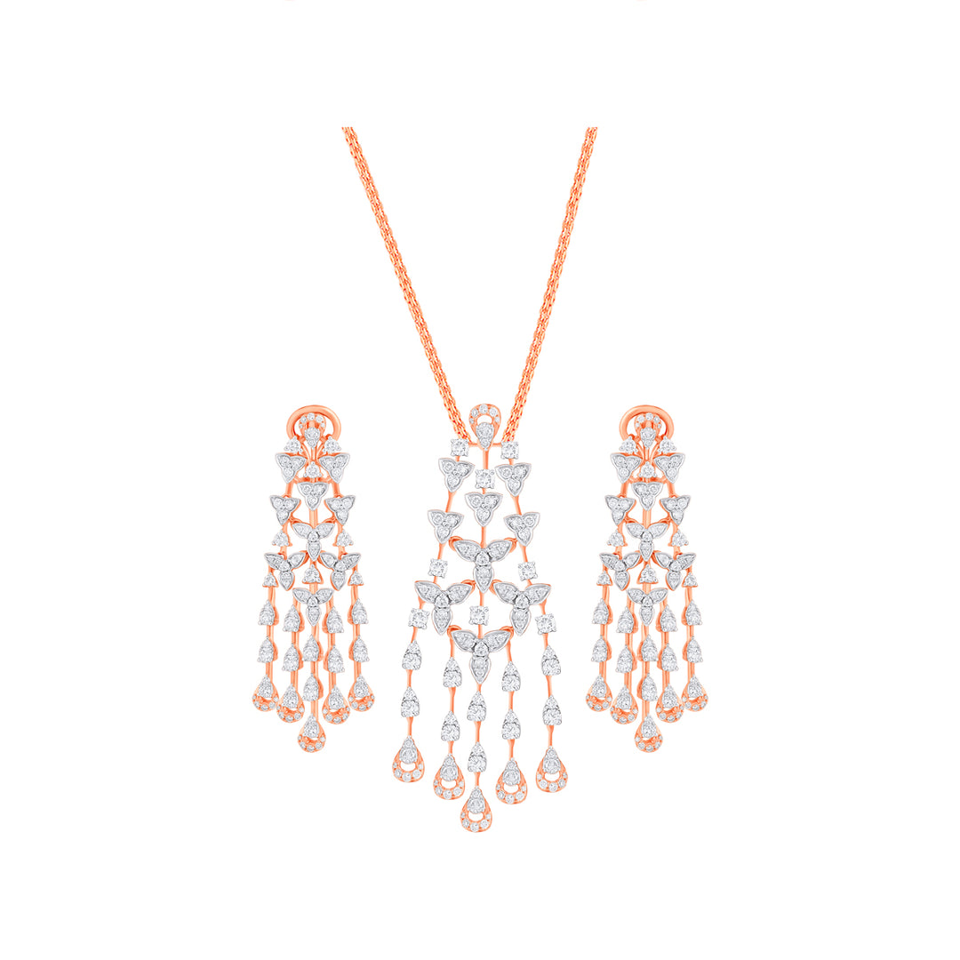 4.31Ct VVS/FG Diamond Pendant Set in 18K Rose Gold