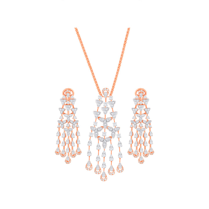 4.31Ct VVS/FG Diamond Pendant Set in 18K Rose Gold