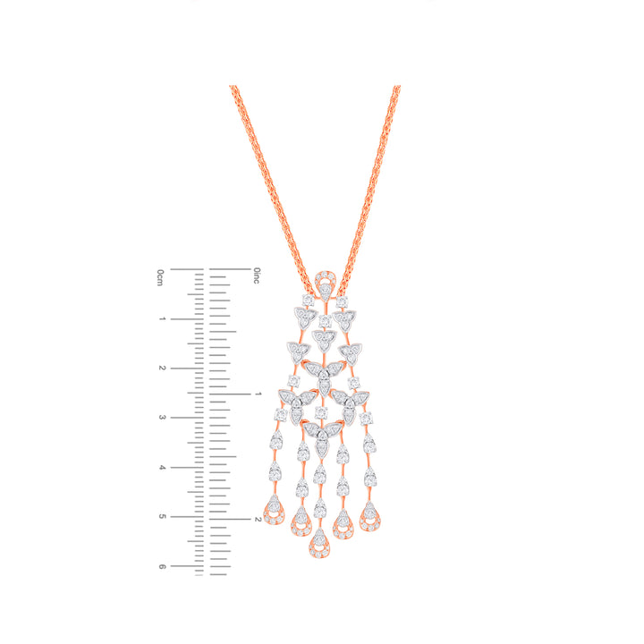 4.31Ct VVS/FG Diamond Pendant Set in 18K Rose Gold