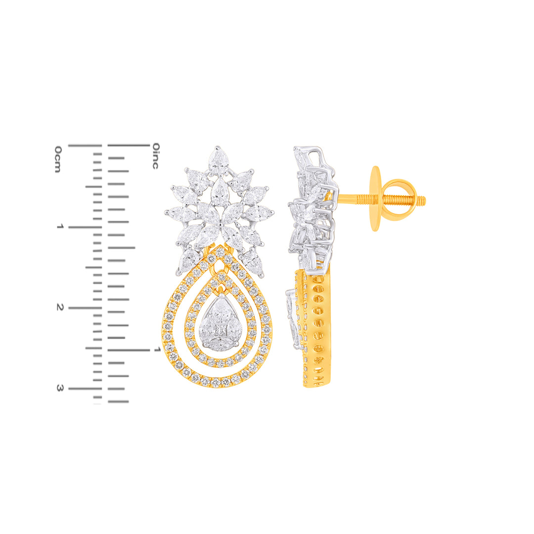 3.53Ct VVS/FG Diamond Pendant Set in 18K Gold