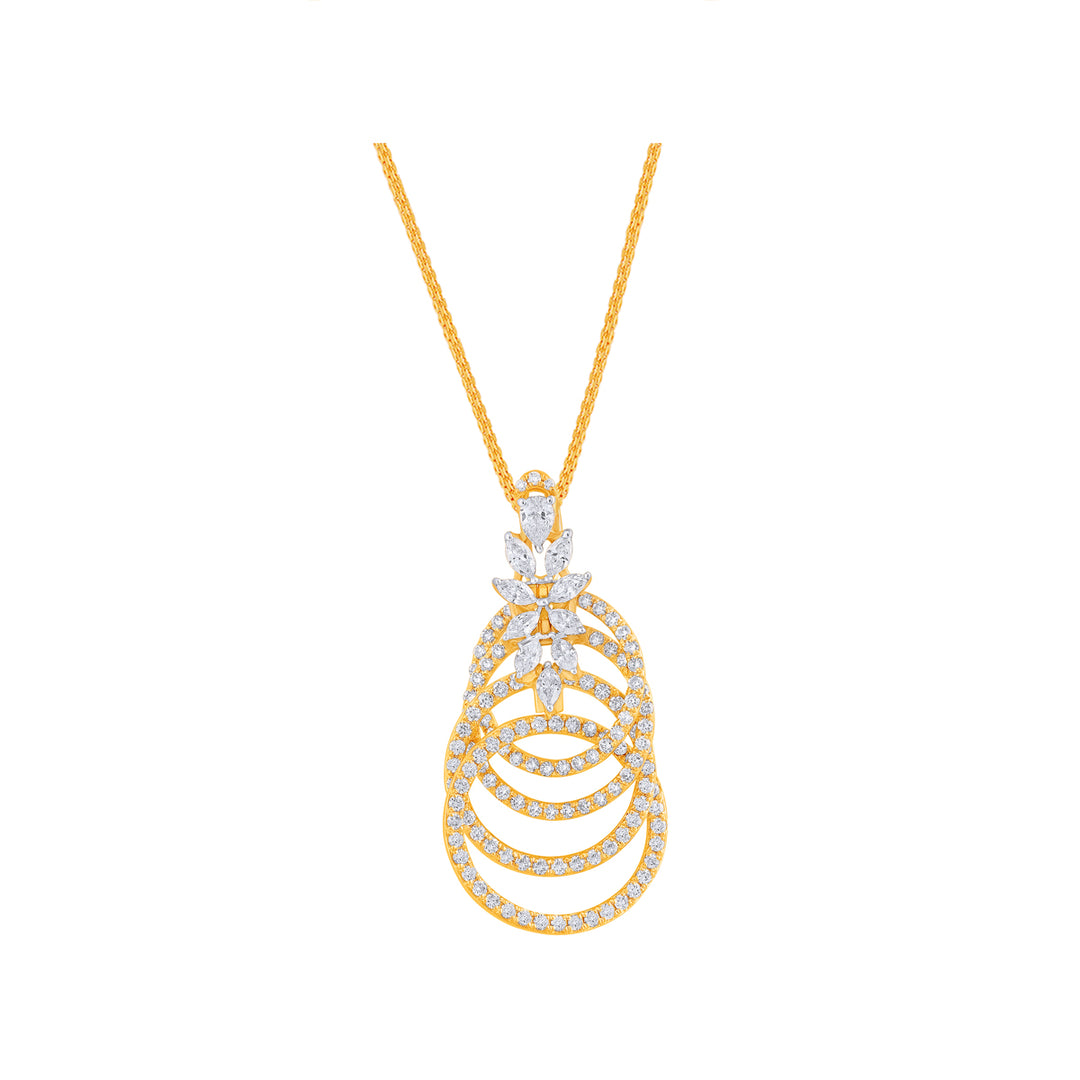 3.08Ct VVS/FG Diamond Pendant Set in 18K Gold