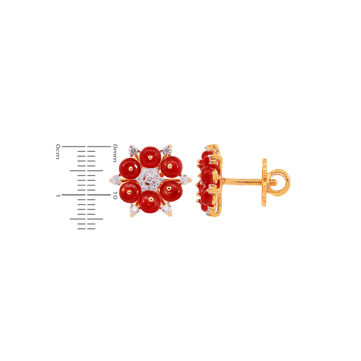 0.39Ct VVS/EF Diamond Pendant Set With Gemstones in 18K Gold