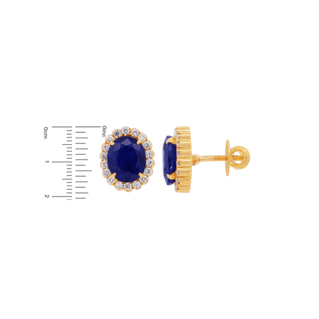 2.93Ct VS/GH Diamond Pendant Set With Sapphire in 18K Gold