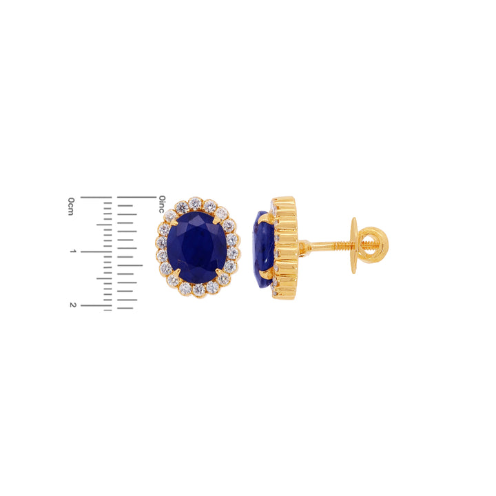 2.93Ct VS/GH Diamond Pendant Set With Sapphire in 18K Gold