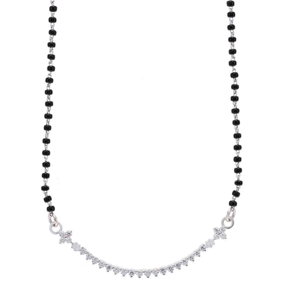 0.47Ct VVS/FG Diamond Mangalsutra in 18K White Gold
