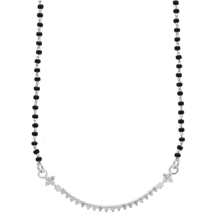 0.47Ct VVS/FG Diamond Mangalsutra in 18K White Gold