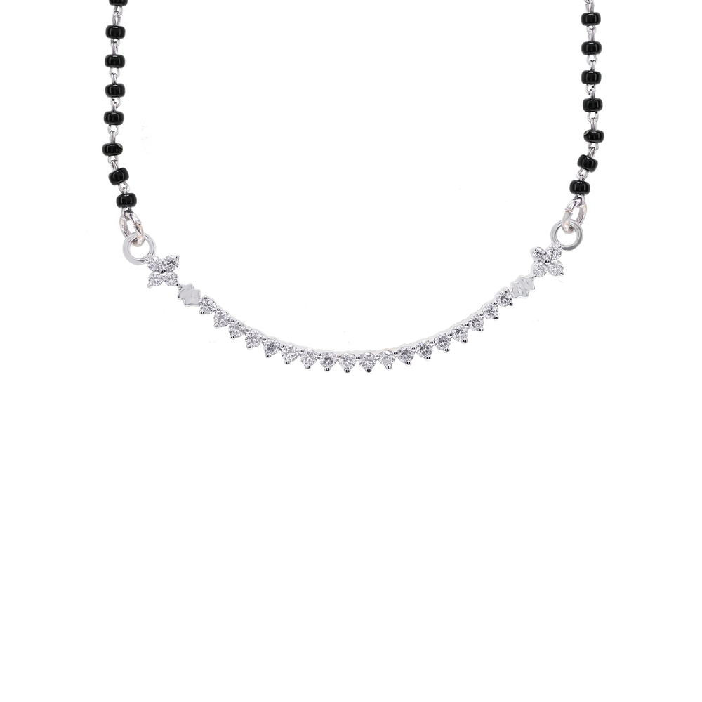 0.47Ct VVS/FG Diamond Mangalsutra in 18K White Gold