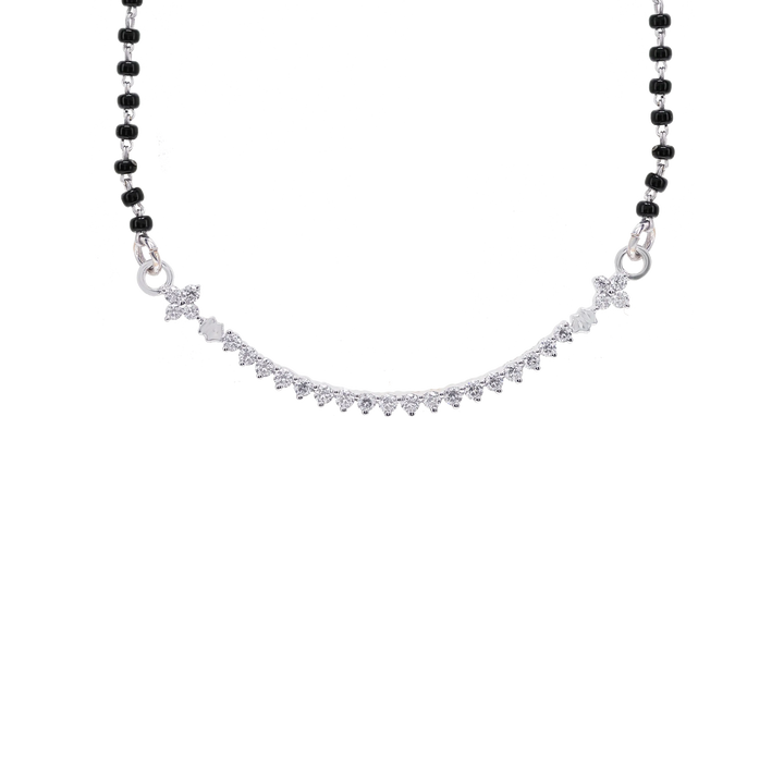 0.47Ct VVS/FG Diamond Mangalsutra in 18K White Gold