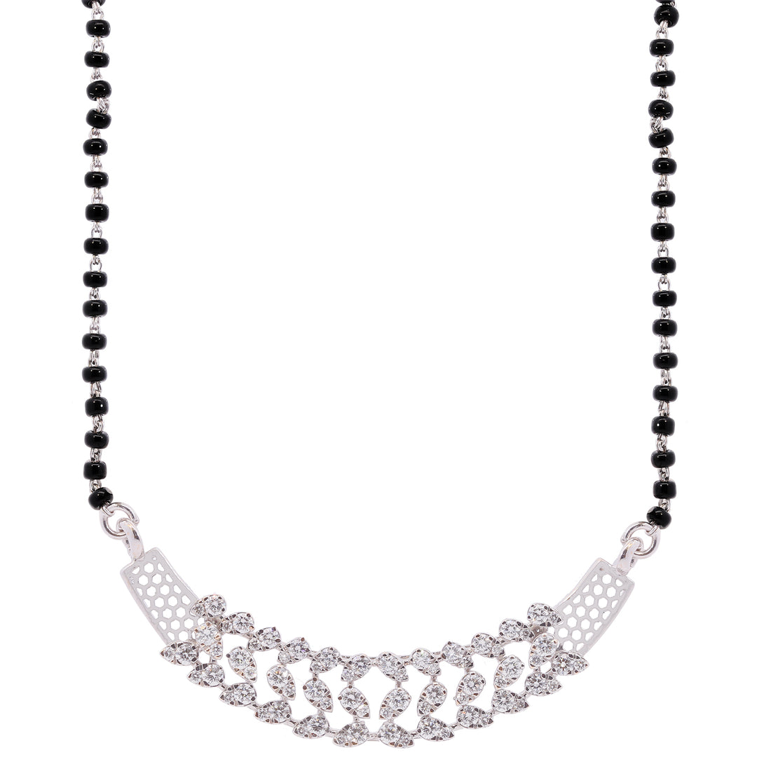 0.94Ct VVS/FG Diamond Mangalsutra in 18K White Gold