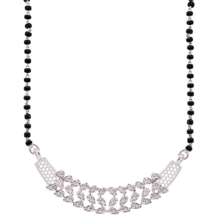 0.94Ct VVS/FG Diamond Mangalsutra in 18K White Gold