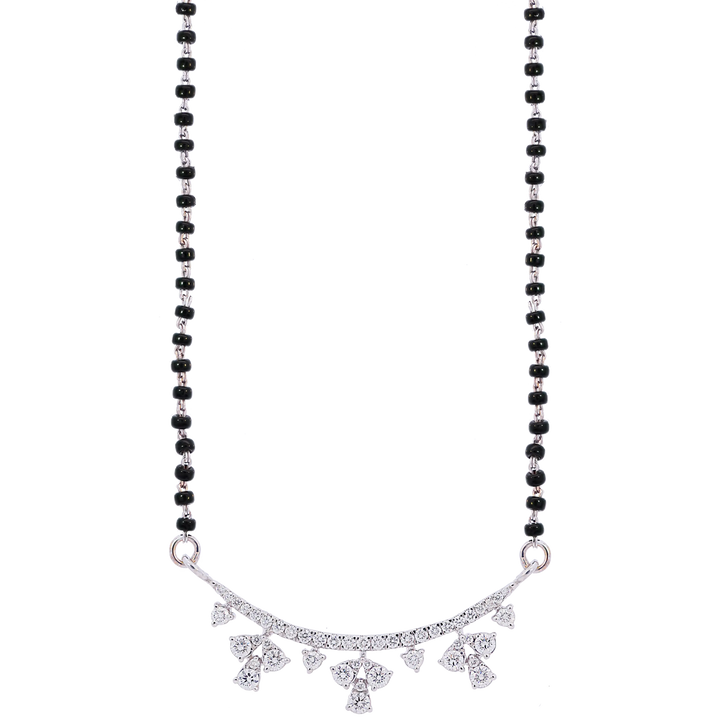 0.52Ct VVS/EF Diamond Mangalsutra in 18K White Gold