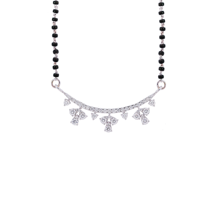 0.52Ct VVS/EF Diamond Mangalsutra in 18K White Gold