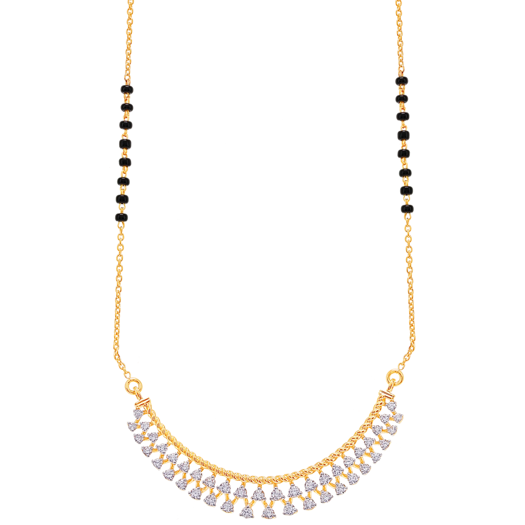 0.87Ct VVS/FG Diamond Mangalsutra in 18K Gold