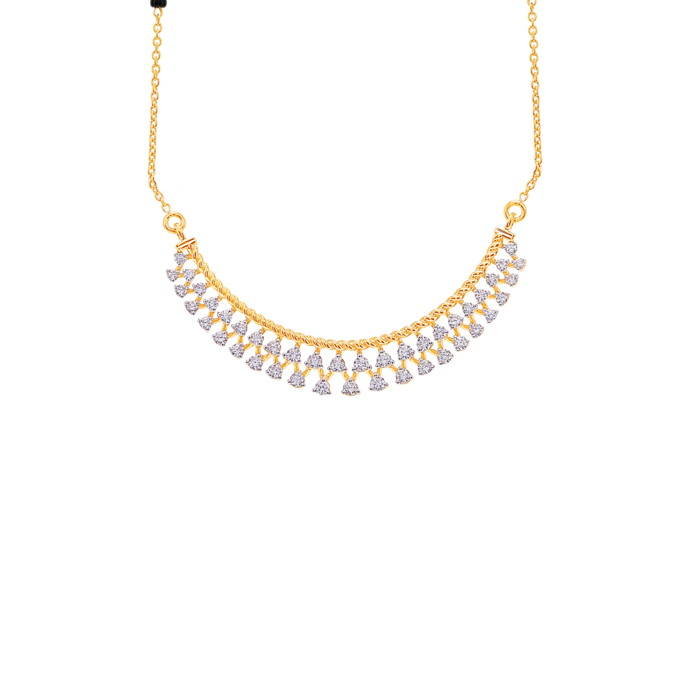 0.87Ct VVS/FG Diamond Mangalsutra in 18K Gold