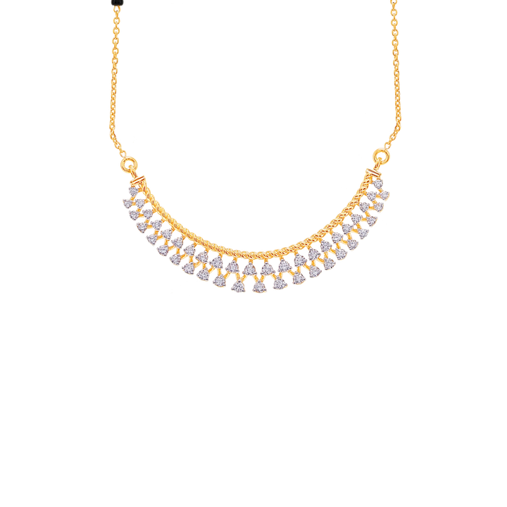 0.87Ct VVS/FG Diamond Mangalsutra in 18K Gold