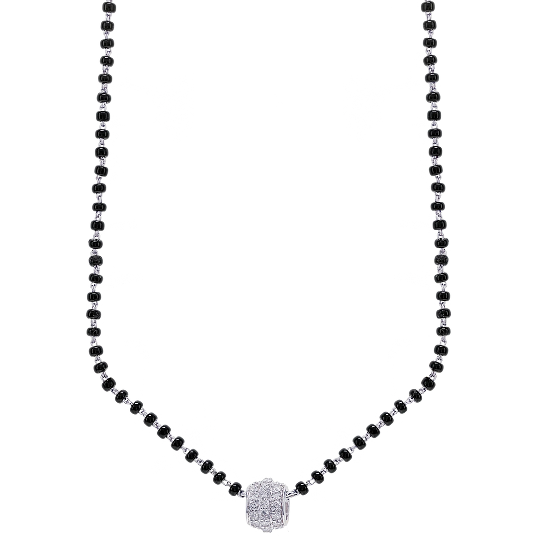 0.50Ct VVS/FG Diamond Mangalsutra in 18K White Gold