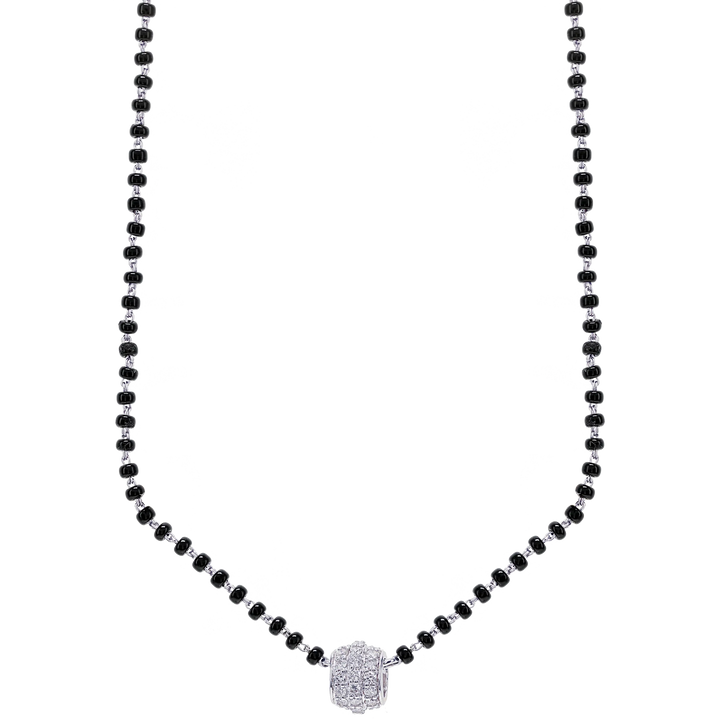 0.50Ct VVS/FG Diamond Mangalsutra in 18K White Gold