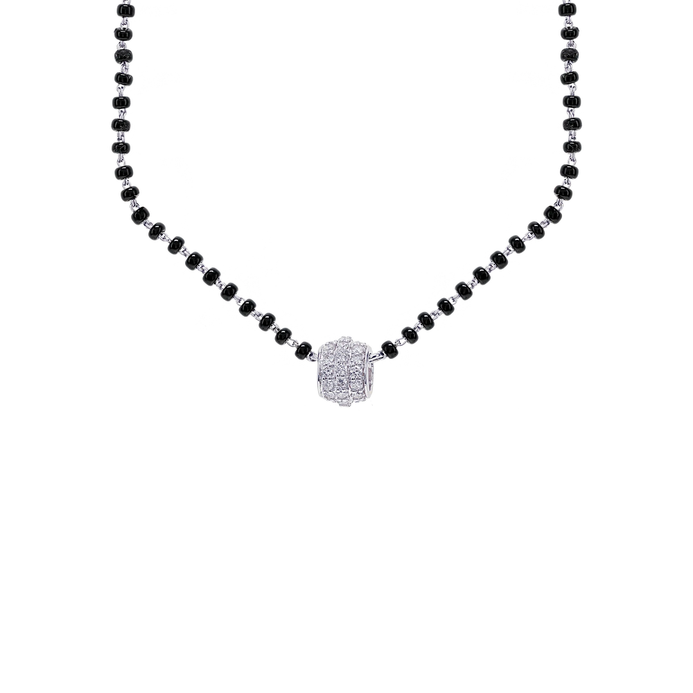 0.50Ct VVS/FG Diamond Mangalsutra in 18K White Gold