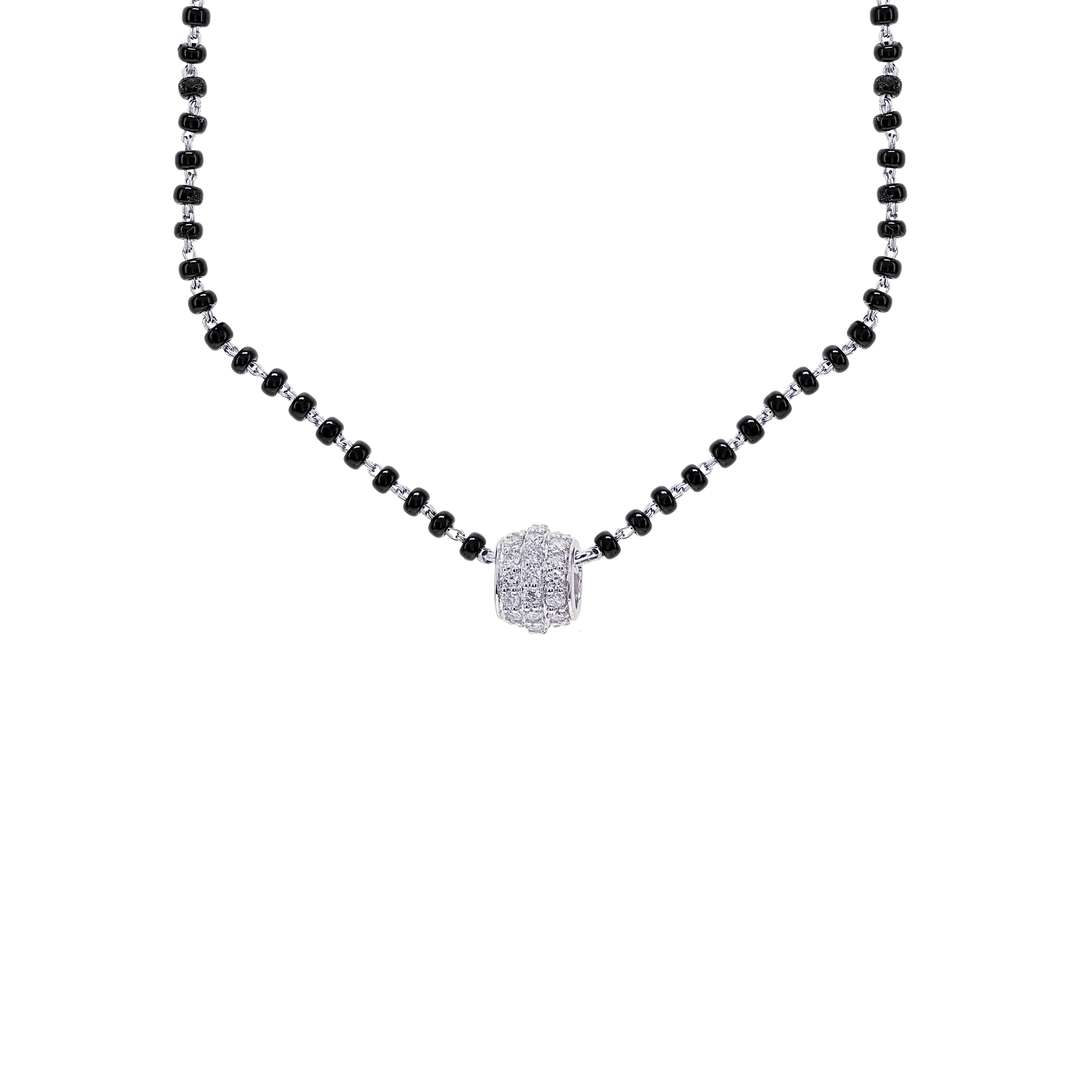 0.50Ct VVS/FG Diamond Mangalsutra in 18K White Gold