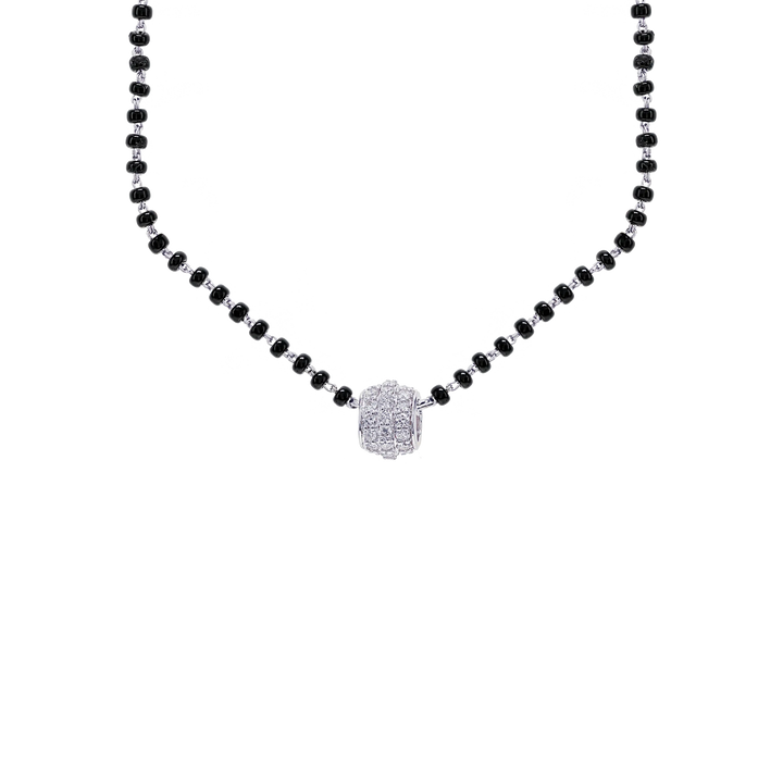 0.50Ct VVS/FG Diamond Mangalsutra in 18K White Gold