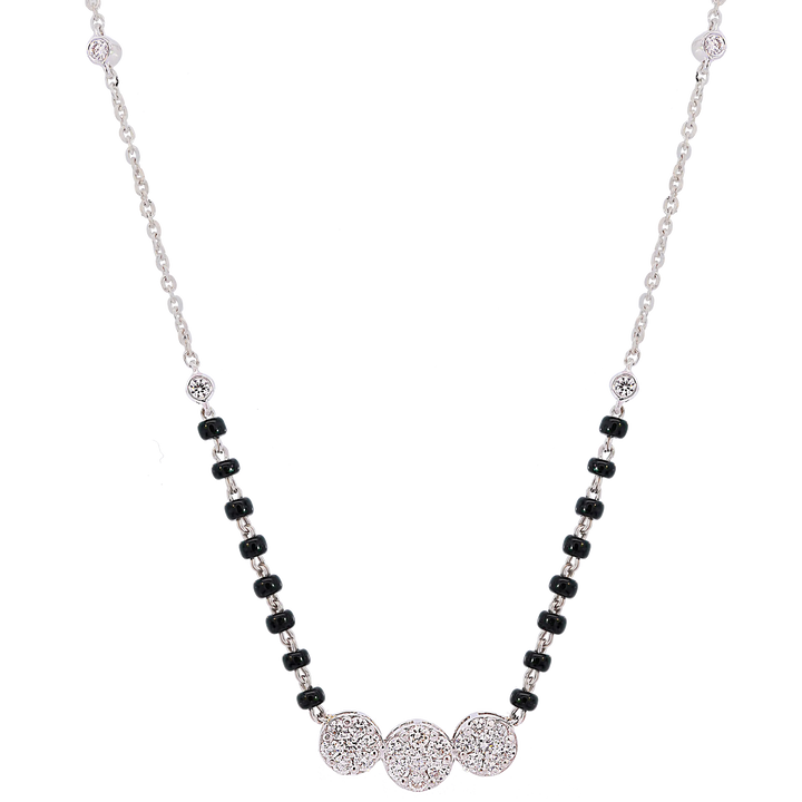 0.59Ct VVS/FG Diamond Mangalsutra in 18K White Gold