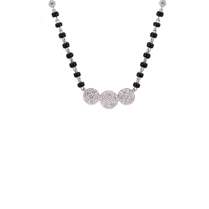 0.59Ct VVS/FG Diamond Mangalsutra in 18K White Gold