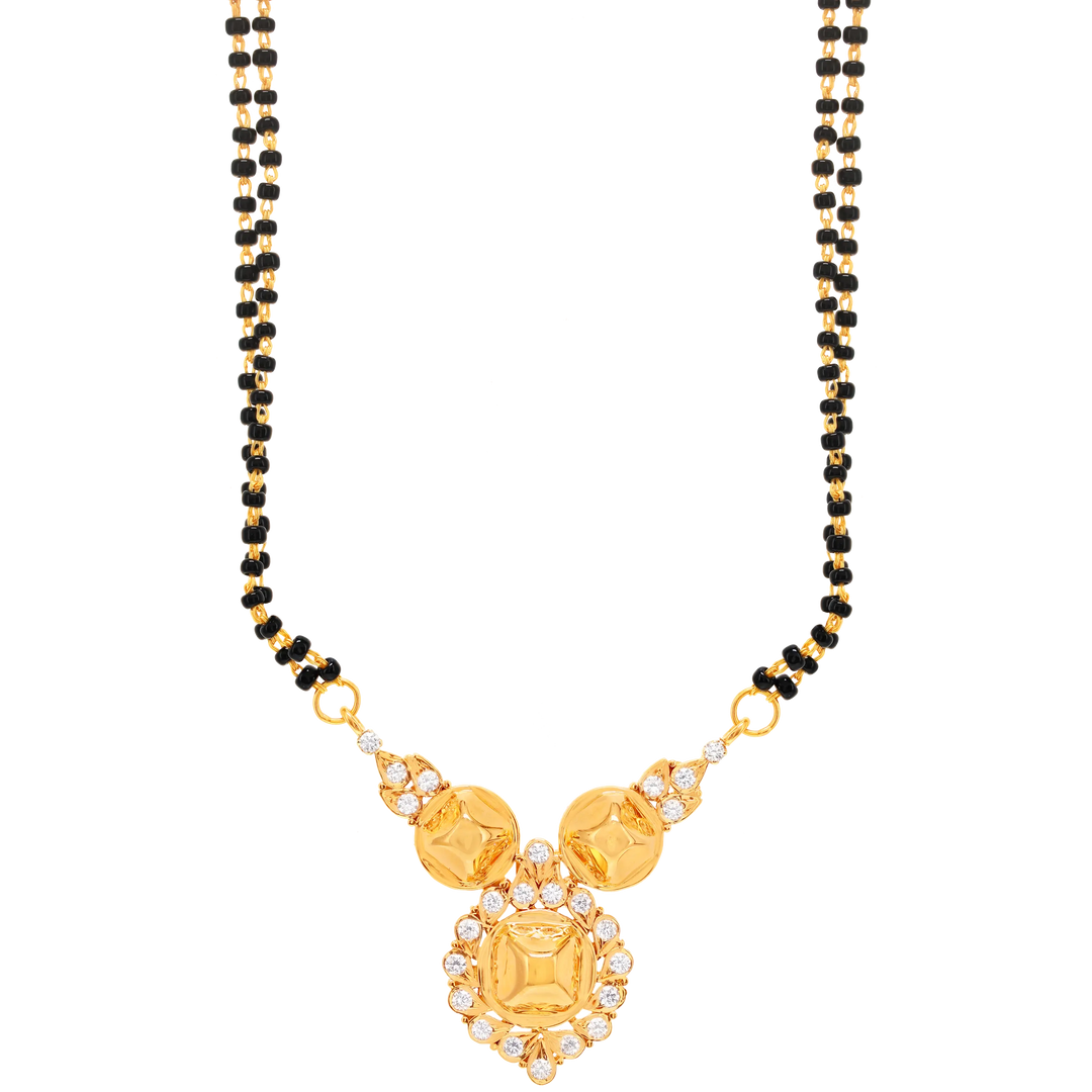 0.68Ct VVS/FG Diamond Mangalsutra in 18K Gold