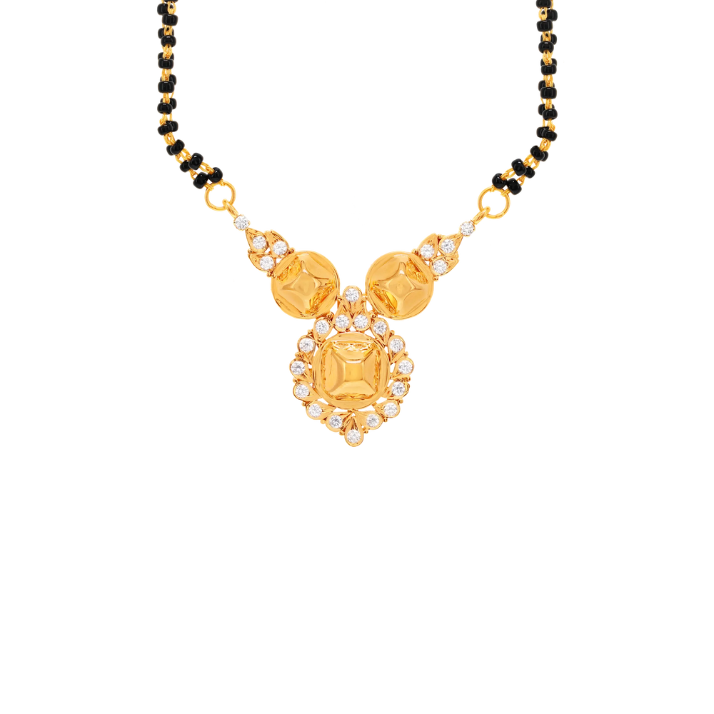 0.68Ct VVS/FG Diamond Mangalsutra in 18K Gold