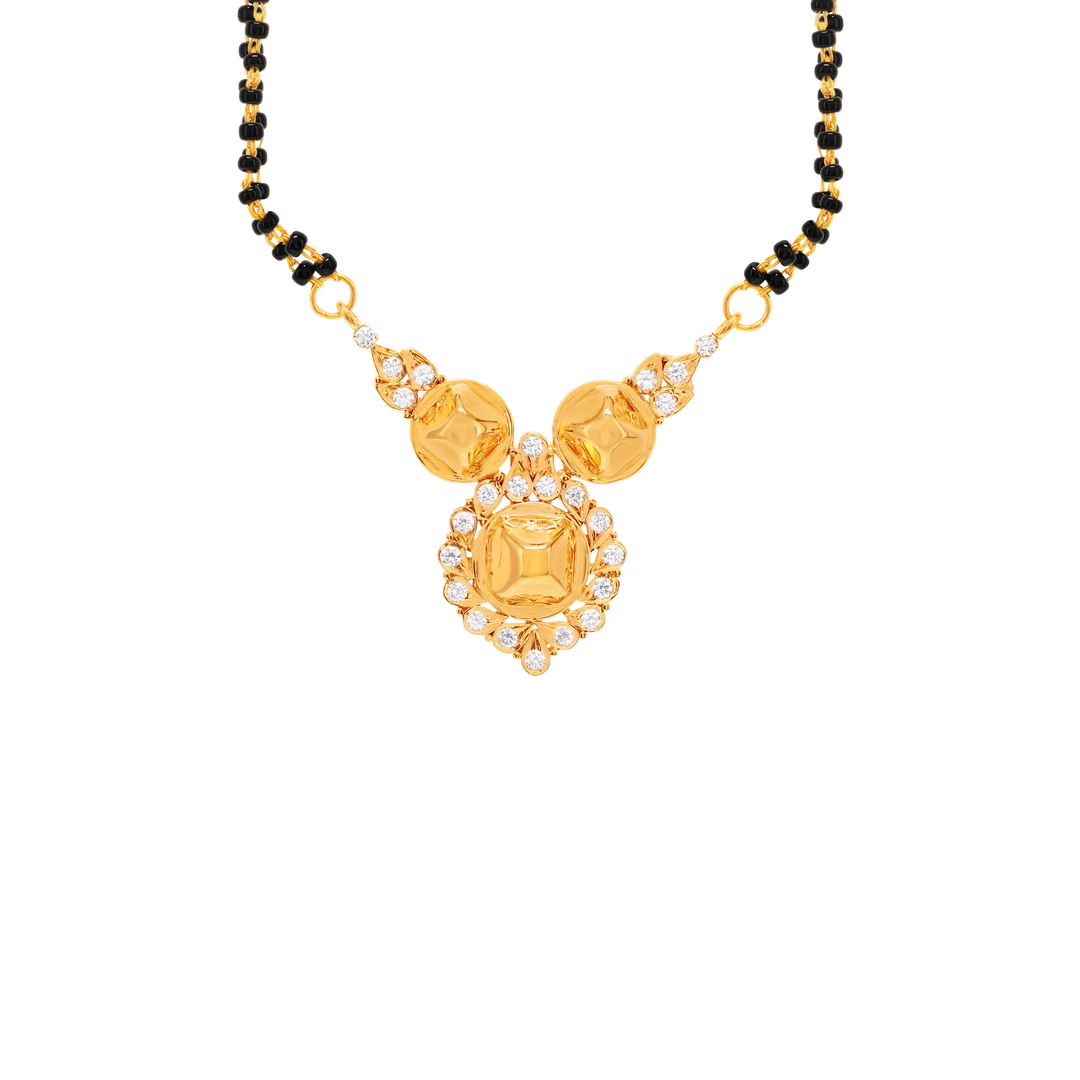 0.68Ct VVS/FG Diamond Mangalsutra in 18K Gold