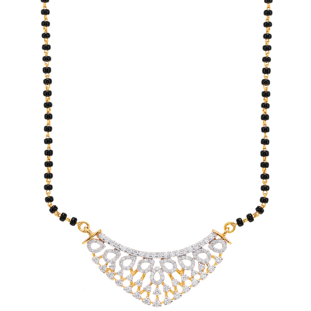 0.81Ct VVS/EF Diamond Mangalsutra in 18K Gold