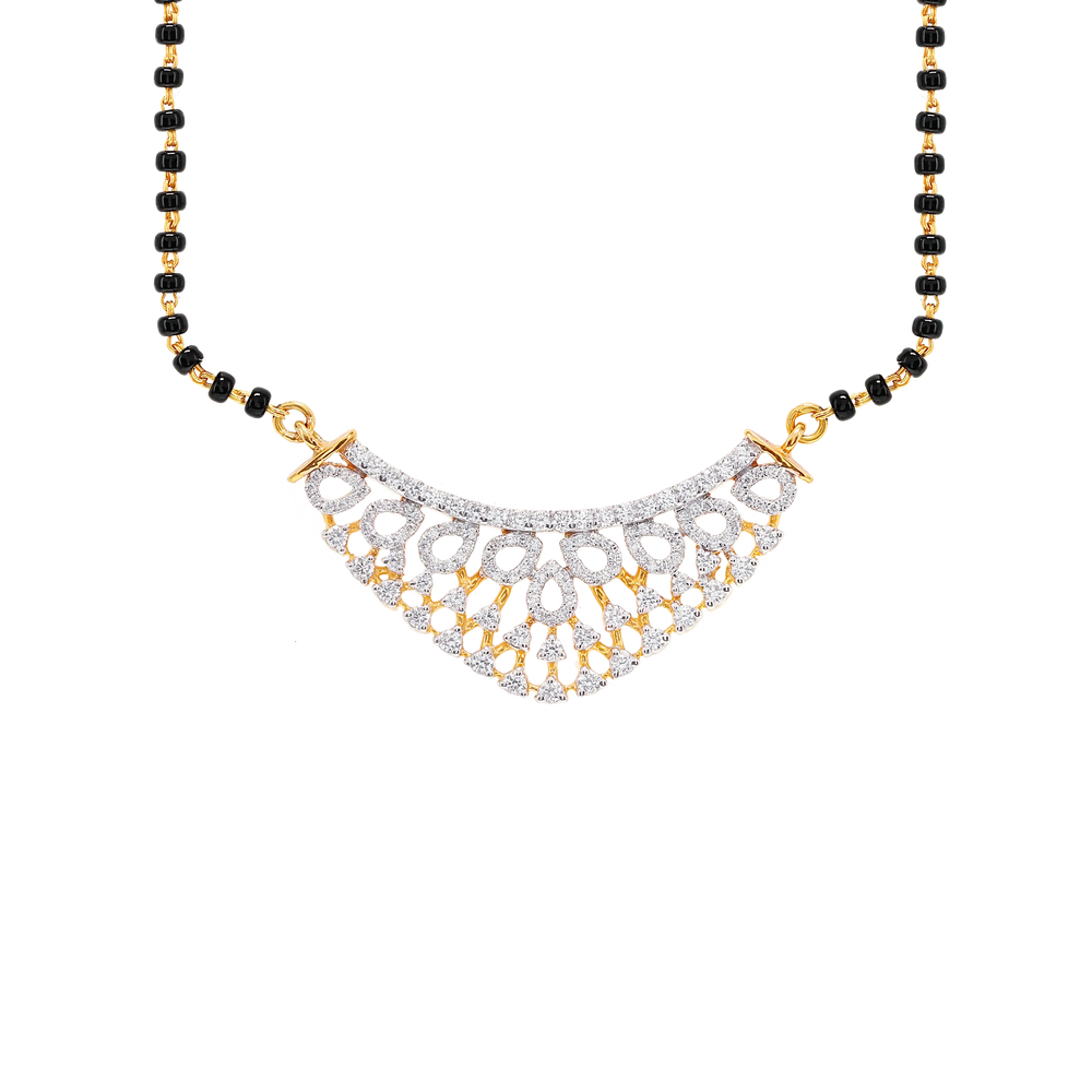 0.81Ct VVS/EF Diamond Mangalsutra in 18K Gold