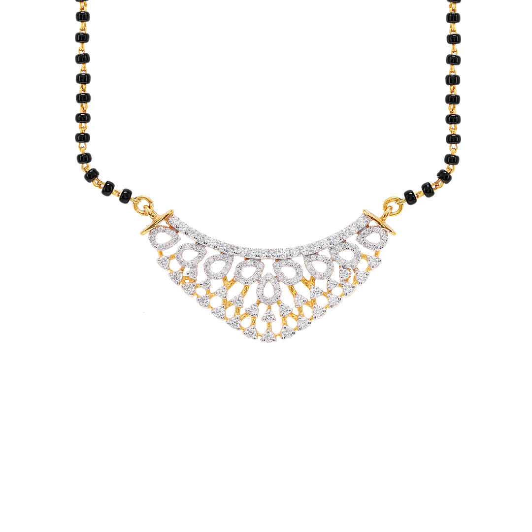 0.81Ct VVS/EF Diamond Mangalsutra in 18K Gold