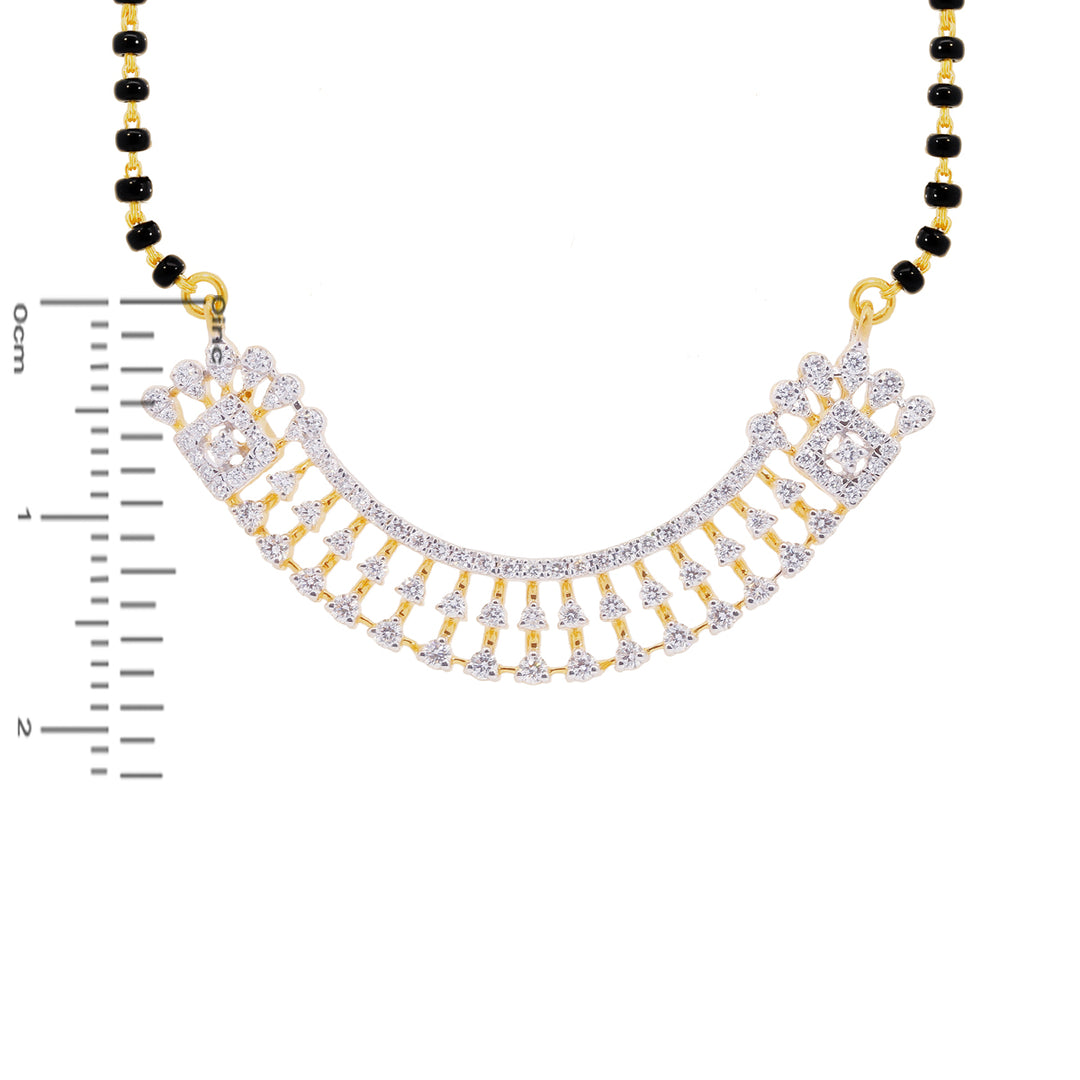 0.99Ct VVS/EF Diamond Mangalsutra in 18K Gold
