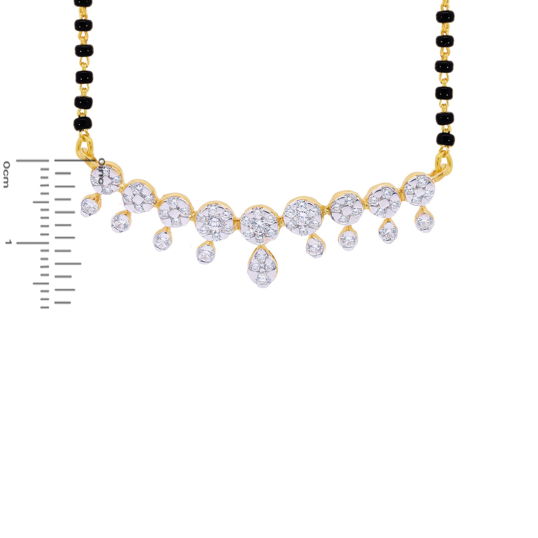 0.81Ct VVS/EF Diamond Mangalsutra in 18K Gold