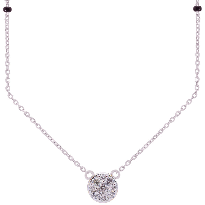0.39Ct VVS/FG Diamond Mangalsutra in 18K White Gold