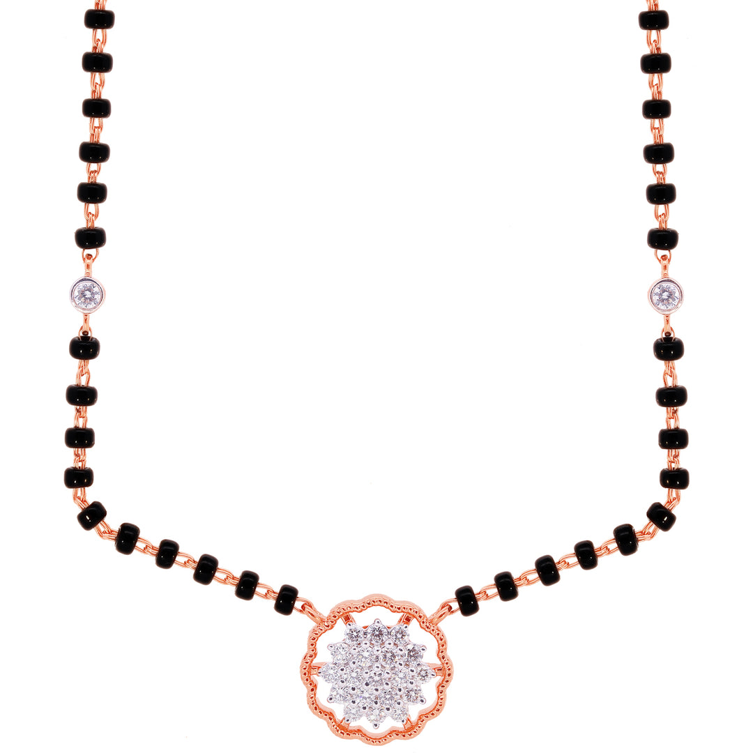 0.31Ct VVS/FG Diamond Mangalsutra in 18K Rose Gold