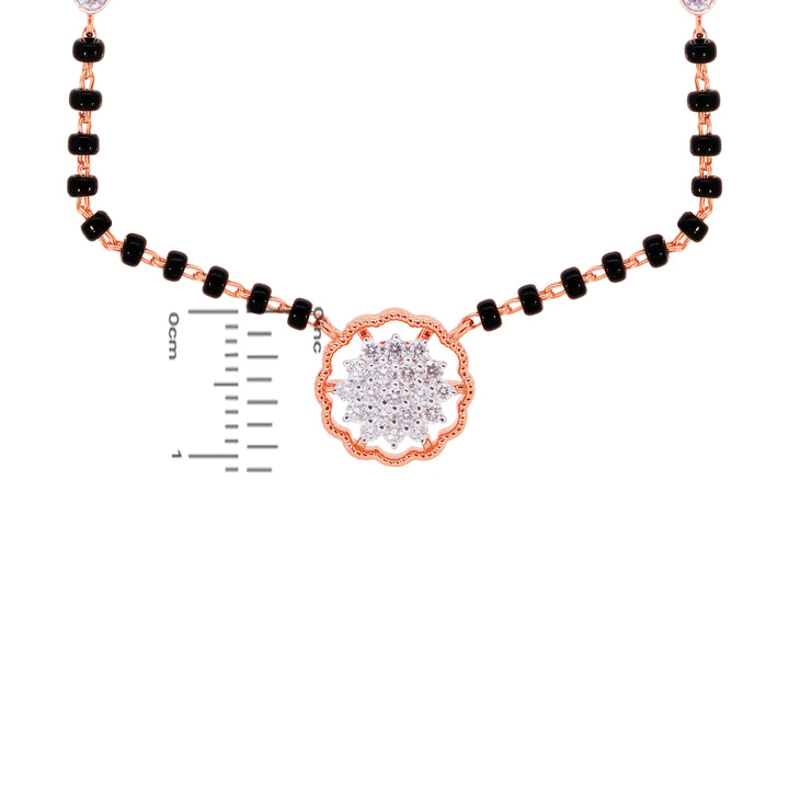0.31Ct VVS/FG Diamond Mangalsutra in 18K Rose Gold