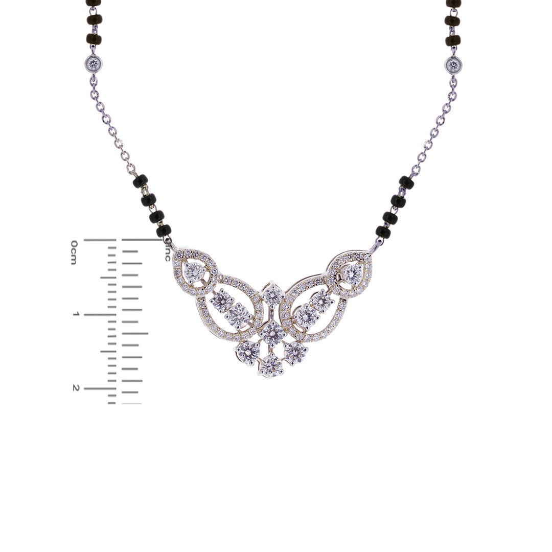 1.68Ct VVS/GH Diamond Mangalsutra in 18K White Gold