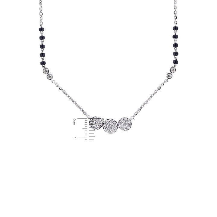 1.17Ct VVS/F-G Diamond Mangalsutra in 18K White Gold