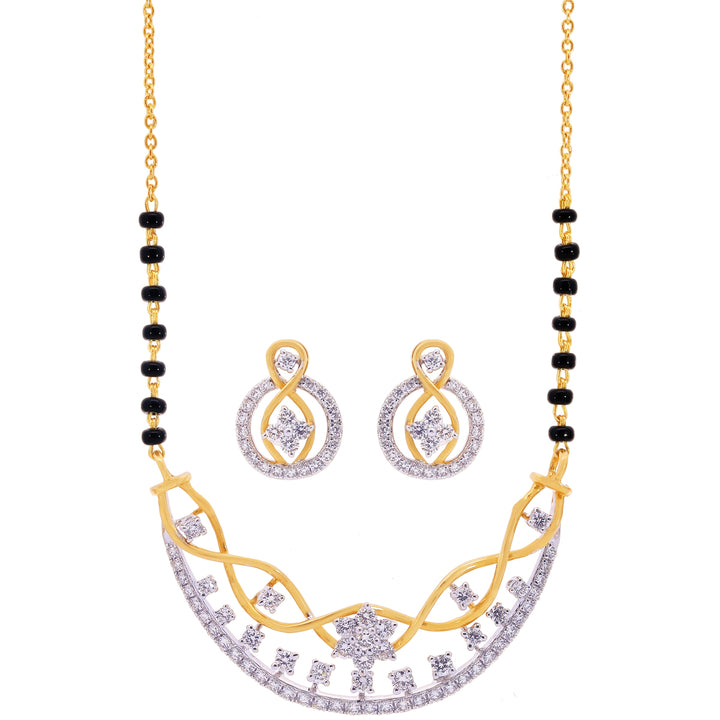 1.27Ct VVS/FG Diamond Mangalsutra Set in 18K Gold