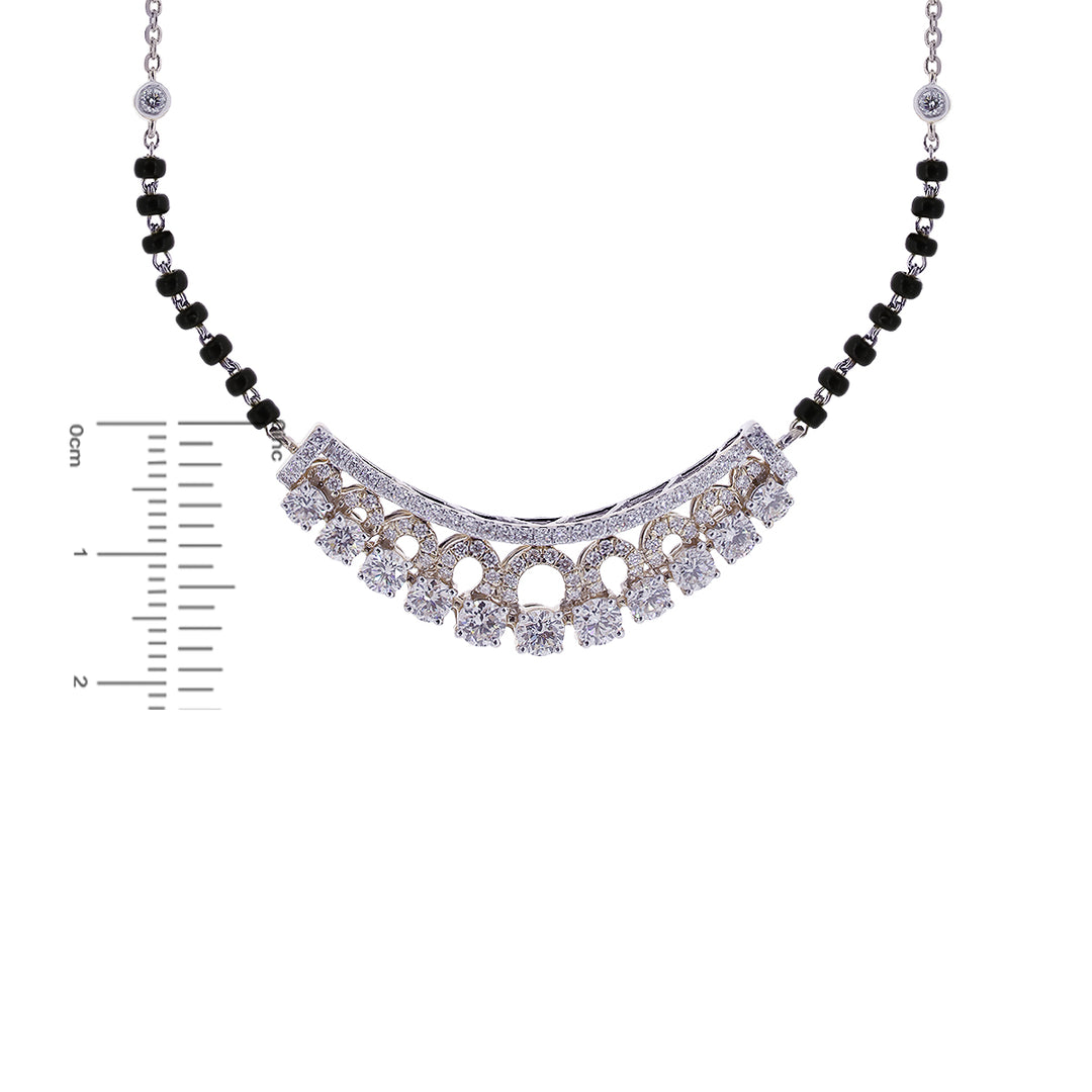 1.65Ct VVS/FG Diamond Mangalsutra in 18K White Gold