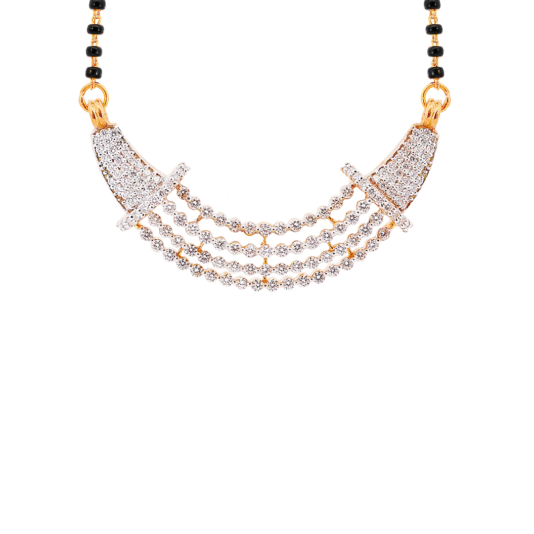 1.55Ct VVS/EF Diamond Mangalsutra in 18K Gold