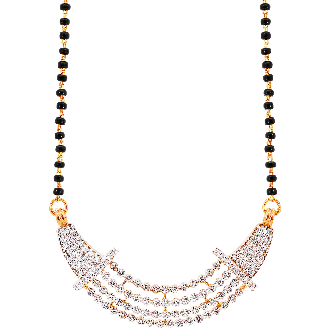 1.55Ct VVS/EF Diamond Mangalsutra in 18K Gold