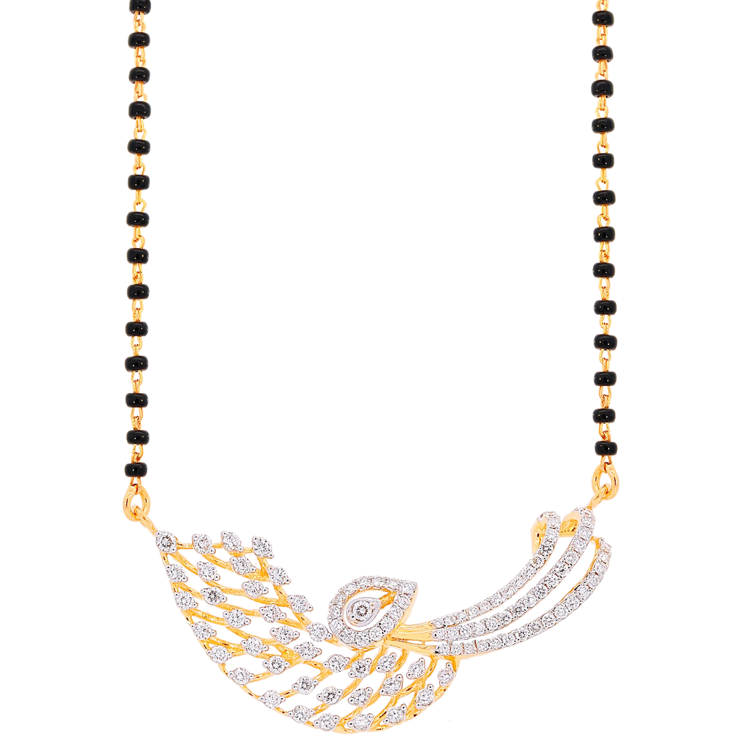 1.21Ct VVS/EF Diamond Mangalsutra in 18K Gold