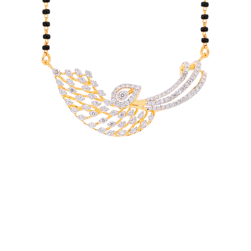 1.21Ct VVS/EF Diamond Mangalsutra in 18K Gold