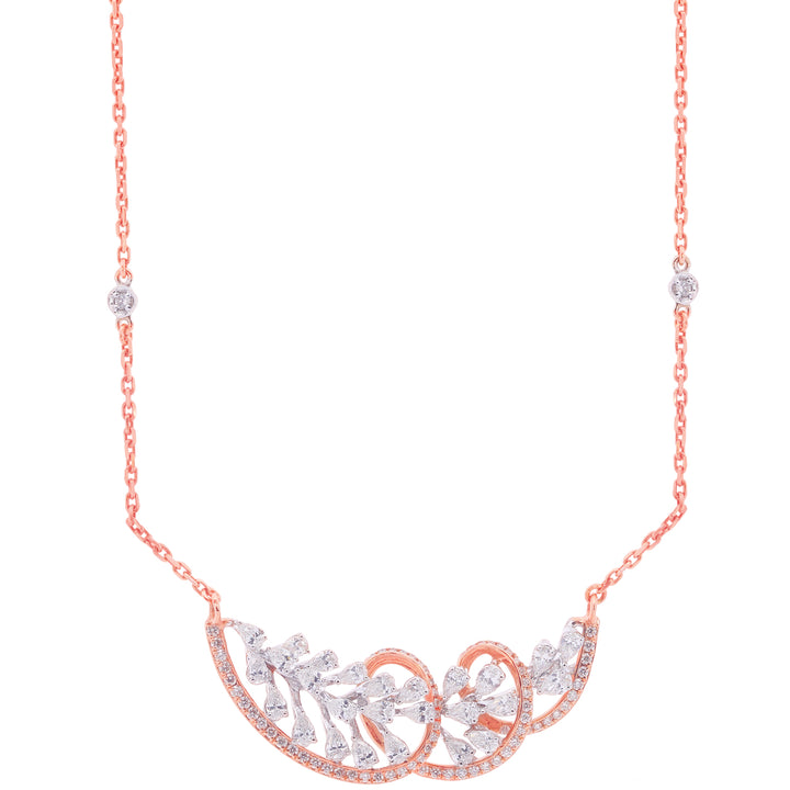 1.40Ct VVS/FG Diamond Mangalsutra in 18K Rose Gold