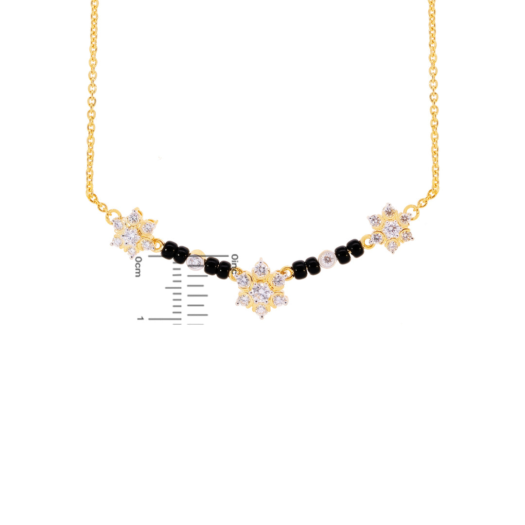 1.30Ct VVS/FG Diamond Mangalsutra Set in 18K Gold