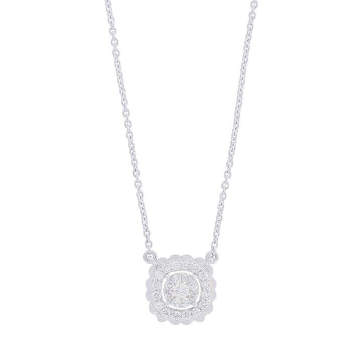 0.43Ct VVS/FG Diamond Pendant in 18K White Gold